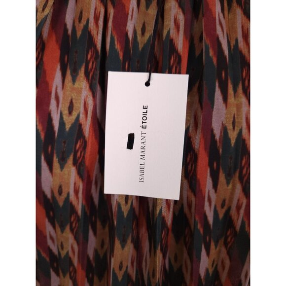 Isabel Marant Etoile Pleated Skirt Size S Womens Hanoi Ikat Print - Picture 9 of 14
